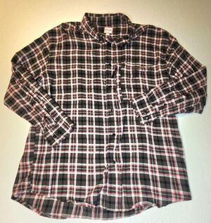 HEYBO Outdoors Stonecamp Brushed Soft Flannel Long Sleeve Button Up Shirt XL